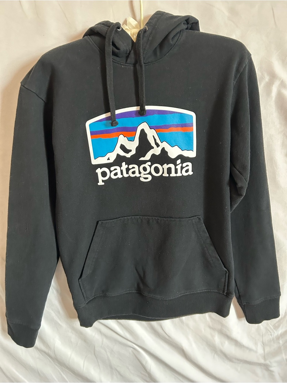 Patagonia P-6 Logo Uprisal Hoody Black Men's XS Unisex Sweatshirt Pullover